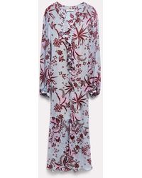 Dorothee Schumacher - Printed Viscose Dress With Flounces - Lyst