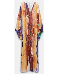 Dorothee Schumacher - Printed Linen Caftan Maxi Dress - Lyst