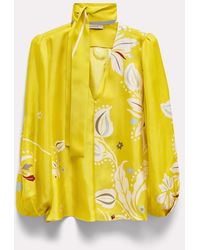 Dorothee Schumacher - Floral Blouse With Shawl Detail - Lyst