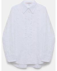 Dorothee Schumacher - Shirt Made From Broderie Anglaise With Ruffle Details - Lyst