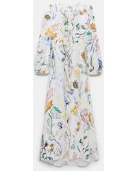 Dorothee Schumacher - Midi-Kleid aus Leinen mit Signature-Print - Lyst