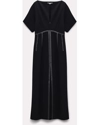 Dorothee Schumacher - Dress In Punto Milano With Eco Leather Detailing - Lyst