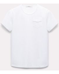 Dorothee Schumacher - Round Neck T-shirt With Mini Western Flap Pocket - Lyst