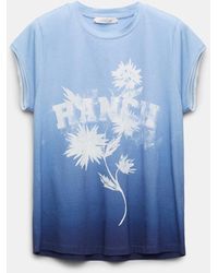 Dorothee Schumacher - Color Fade Cotton T-shirt With Print - Lyst