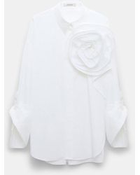 Dorothee Schumacher - Cotton Poplin Shirt With Xl Flower - Lyst