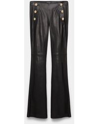 Dorothee Schumacher - Hose aus Lammleder mit goldenen Knöpfen - Lyst