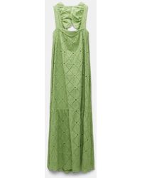 Dorothee Schumacher - Square Neck Dress In Cotton Broderie Anglaise - Lyst