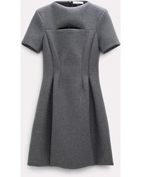 Dorothee Schumacher - Wool Flannel Dress With Cut-out - Lyst