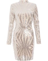 quiz sleeveless sequin gown