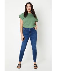 Dorothy Perkins - Curve Comfort Stretch Skinny Jeans - Lyst