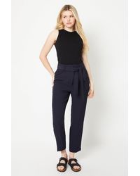 Dorothy Perkins - Paperbag Belted Tailored Trouser - Lyst