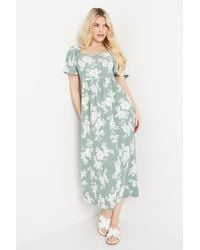 Dorothy Perkins - Floral Print Flutter Sleeve Midi Dress - Lyst