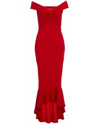 quiz red maxi dress