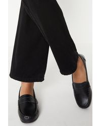 Dorothy Perkins - Good For The Sole: Wide Fit Niamh Leather Comfort Loafers - Lyst