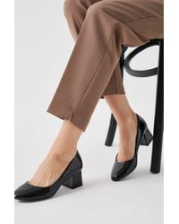 Dorothy Perkins - Principles: Deacon Almond Toe Low Block Heel Court Shoes - Lyst