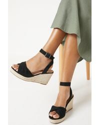 Dorothy Perkins - Extra Wide Fit River Twist Front Wedges - Lyst