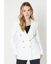 Dorothy Perkins - Seamed Double Breasted Blazer - Lyst