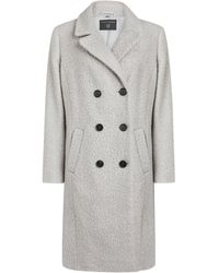 Dorothy Perkins Grey Boucle Double Breasted Coat
