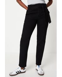 Dorothy Perkins - Paperbag High Rise Button Detail Jeans - Lyst