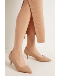 Dorothy Perkins - Wide Fit Dove Kitten Heeled Court Shoes - Lyst