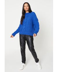 Dorothy Perkins - Chunky High Neck Cable Jumper - Lyst