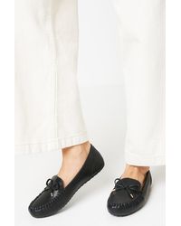 Dorothy Perkins - Good For The Sole: Nancy Comfort Bow Detail Moccasin Loafers - Lyst