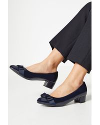 Dorothy Perkins - Good For The Sole: Cici Comfort Block Heel Bow Court Shoes - Lyst