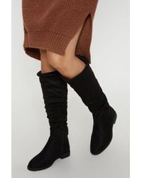 Dorothy Perkins - Wide Fit Karina Flat Ruched Boots - Lyst