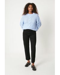 Dorothy Perkins - Petite Chunky High Neck Cable Jumper - Lyst