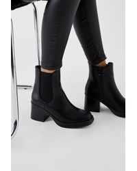 Dorothy Perkins - Faith: Alberta Square Toe Stack Heel Ankle Boots - Lyst
