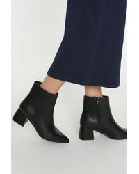 Dorothy Perkins - Principles: Opal Medium Block Heel Pointed Ankle Boots - Lyst