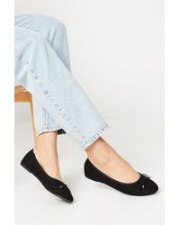 Dorothy Perkins - Good For The Sole: Wide Fit Tonya Comfort Bow Detailed Ballerinas - Lyst