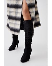 Dorothy Perkins - Principles: Krista Rouched Medium Heel Pointed Knee Boots - Lyst
