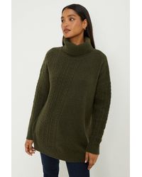 Dorothy Perkins - Longline Angle Cable Jumper - Lyst