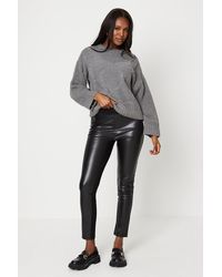 Dorothy Perkins - Faux Leather Front Skinny Trouser - Lyst