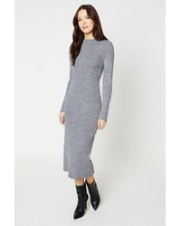 Dorothy Perkins - Glitter Ribbed Midaxi Knitted Dress - Lyst