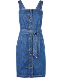 dorothy perkins denim pinafore dress