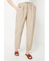 Dorothy Perkins - Pull On Tie Waist Tapered Trouser - Lyst
