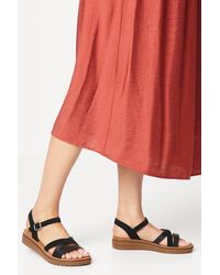 Dorothy Perkins - Good For The Sole: Wide Fit Axel Comfort Asymmetric Sandals - Lyst