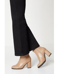 Dorothy Perkins - Archie Almond Toe High Block Heel Ankle Boots - Lyst