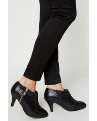 Dorothy Perkins - Good For The Sole: Extra Wide Fit Marley Comfort Zip Heeled Ankle Boots - Lyst