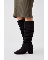 Dorothy Perkins - Kaya Ruched Knee High Boots - Lyst