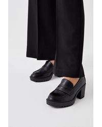 Dorothy Perkins - Wide Fit Lenny Heeled Loafers - Lyst
