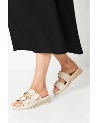 Dorothy Perkins - Good For The Sole: Mikaela Comfort Low Espadrille Wedge Buckle Strap Sliders - Lyst