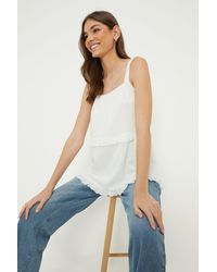 Dorothy Perkins - Tall Broderie Strappy Top - Lyst