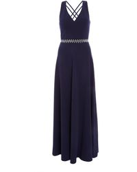 quiz raspberry red embroidered dress