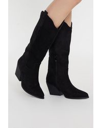 Dorothy Perkins - Kacey Clean Knee High Western Boots - Lyst