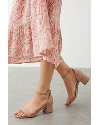 Dorothy Perkins - Sammy Low Block Barely There Heels - Lyst