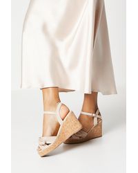 Dorothy Perkins - Wide Fit Rikki Bow Wedges - Lyst
