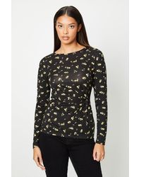Dorothy Perkins - Side Knot Detail Long Sleeve Top - Lyst